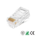 8P8C RJ45 Crystal Plugs Cat6 Modular Connector For Ethernet Network Cable